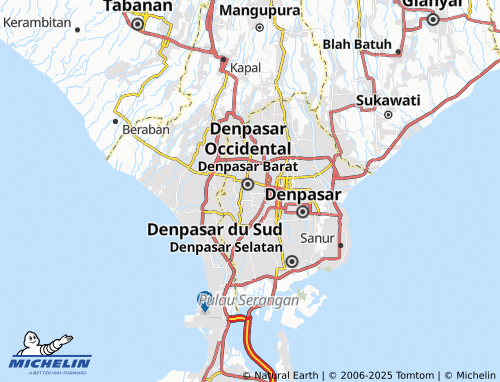 MICHELIN Tegal Kertha map - ViaMichelin