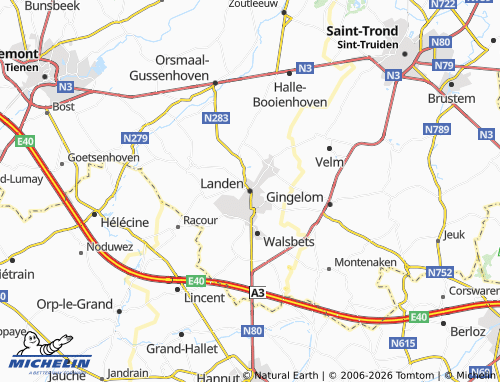 Mapa MICHELIN Landen - ViaMichelin