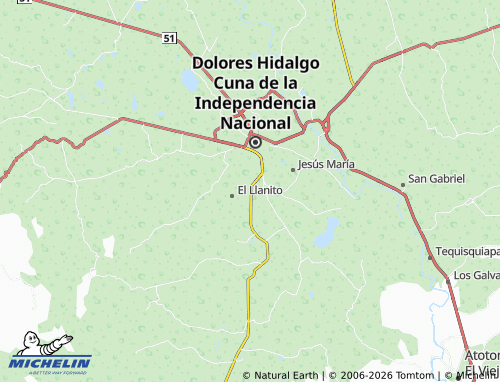 Mappa MICHELIN Llano de Jesús - ViaMichelin