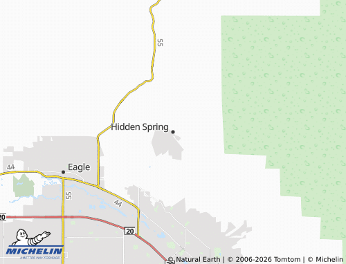 Mapa MICHELIN Hidden Spring - ViaMichelin