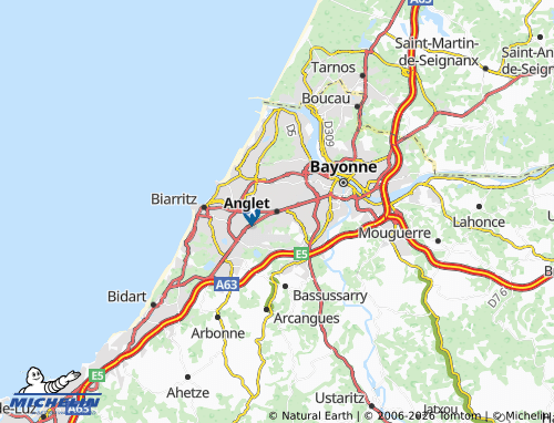 MICHELIN Anglet map - ViaMichelin