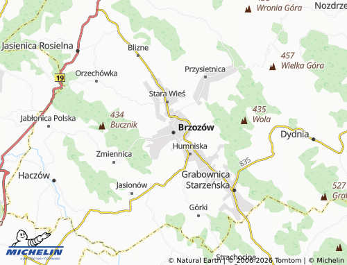 Carte MICHELIN Brzozów - ViaMichelin