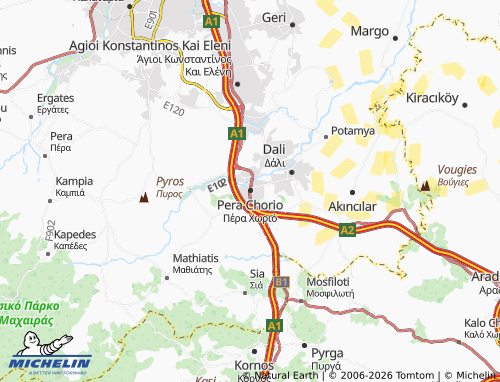 MICHELIN Pera Chorio map - ViaMichelin