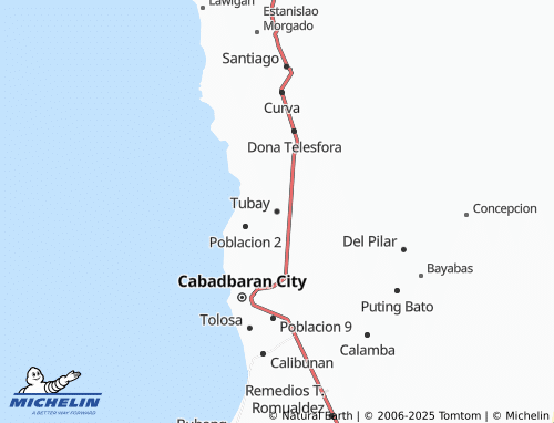 MICHELIN Tubay map - ViaMichelin