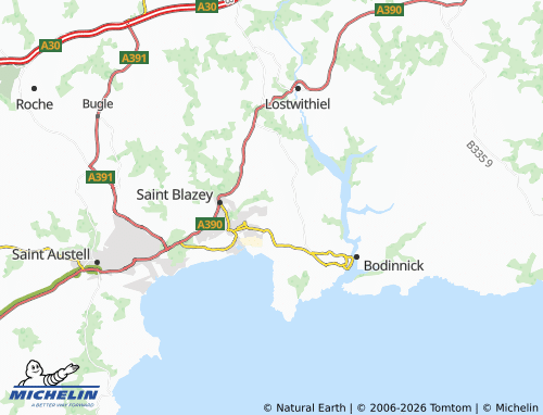 MICHELIN Tywardreath map - ViaMichelin