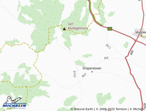 MICHELIN Moneyneany map - ViaMichelin