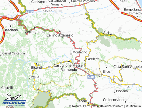 Mapa MICHELIN Montefino - ViaMichelin