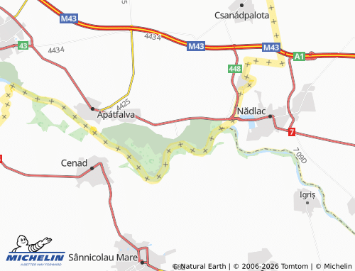 MICHELIN Bökény map - ViaMichelin