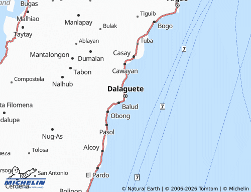 MICHELIN Dalaguete map - ViaMichelin