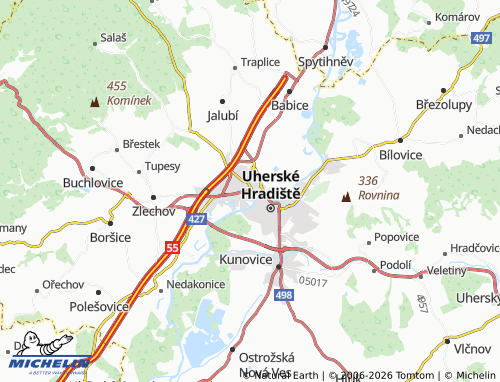 MICHELIN Staré Město map - ViaMichelin