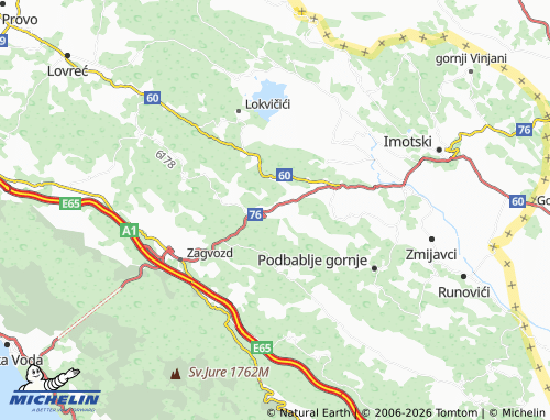 MICHELIN Poljica map - ViaMichelin