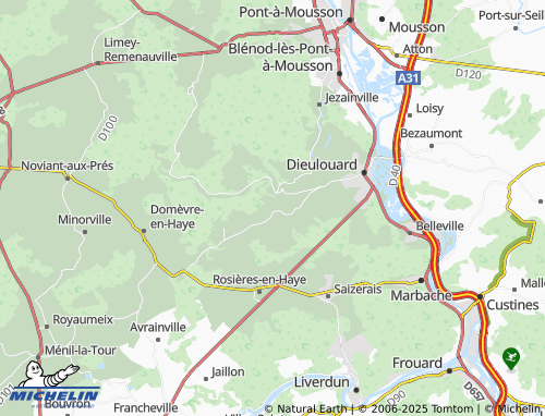 Kaart MICHELIN Villers-en-Haye - ViaMichelin