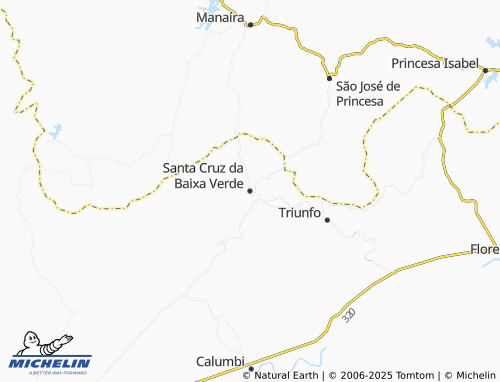 MICHELIN Santa Cruz da Baixa Verde map - ViaMichelin