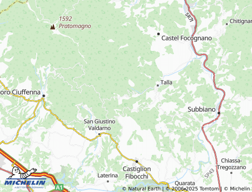 MICHELIN-Landkarte Pontenano - ViaMichelin