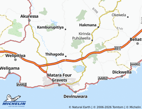 Carte MICHELIN Komangoda 2 - ViaMichelin