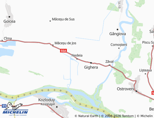Kaart MICHELIN Nedeia - ViaMichelin