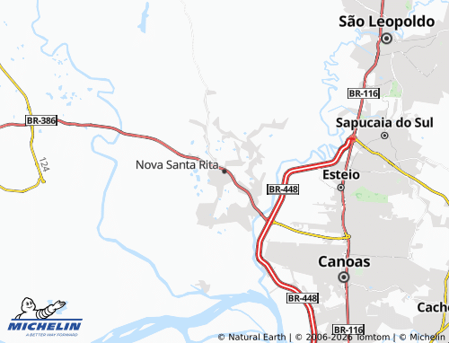 Mapa MICHELIN Nova Santa Rita - ViaMichelin