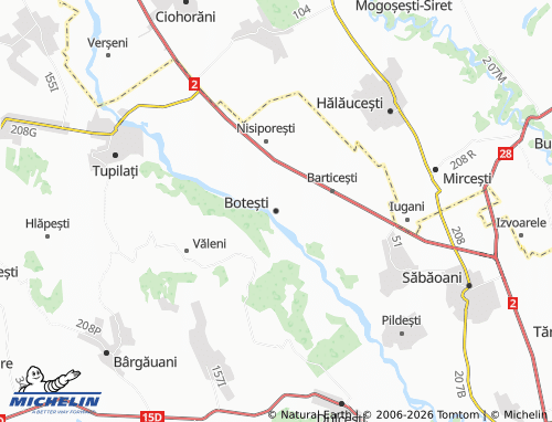 Carte MICHELIN Botești - ViaMichelin