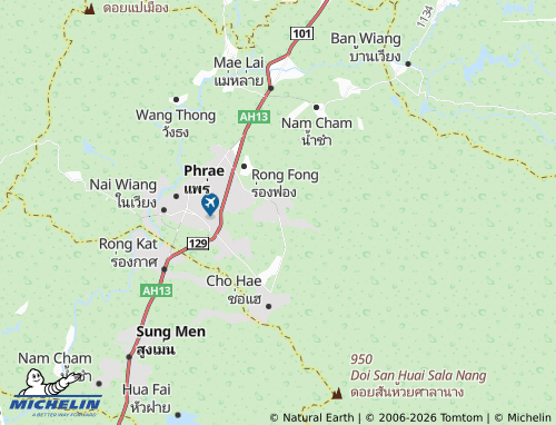Mapa MICHELIN Ban Thin - ViaMichelin