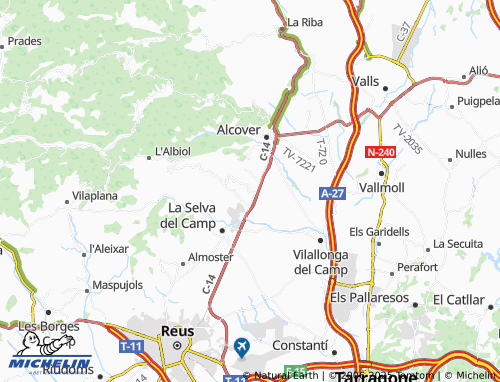 MICHELIN-Landkarte Les Masies Catalanes - ViaMichelin