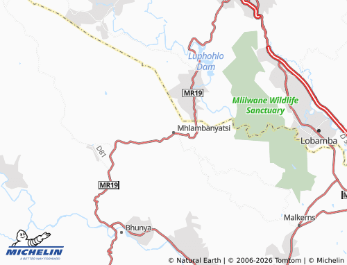 Carte MICHELIN Mhlambanyatsi - ViaMichelin