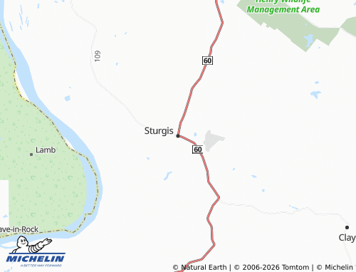 Mappa MICHELIN Sturgis - ViaMichelin