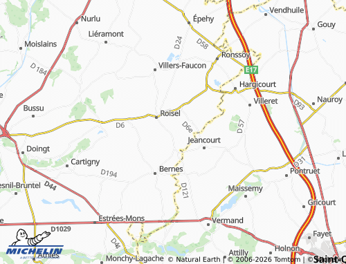 Mapa MICHELIN Hervilly - ViaMichelin