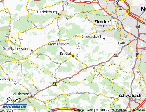 Mapa MICHELIN Roßtal - ViaMichelin