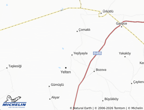 MICHELIN Yeşilyayla map - ViaMichelin