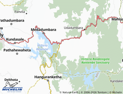 MICHELIN Wathuliyadda1 map - ViaMichelin