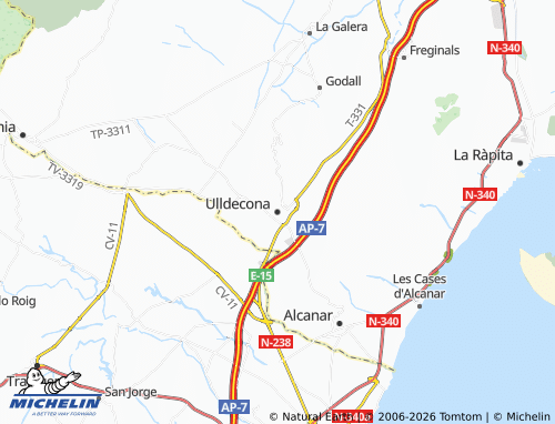 Carte MICHELIN Ulldecona - ViaMichelin