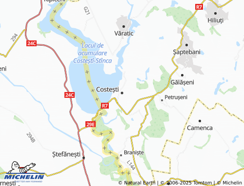 MICHELIN Costești map - ViaMichelin