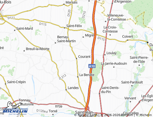 Mapa MICHELIN Courant - ViaMichelin