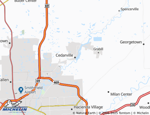 MICHELIN-Landkarte Cedarville - ViaMichelin