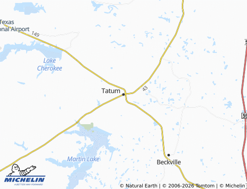 Mapa MICHELIN Tatum - ViaMichelin