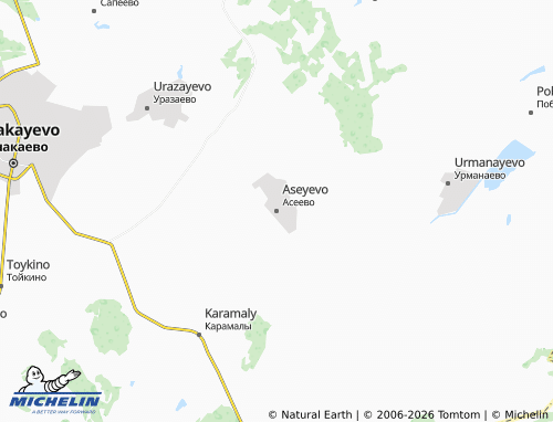 MICHELIN-Landkarte Aseyevo - ViaMichelin
