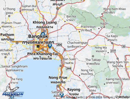 Carte MICHELIN Province de Chachoengsao - ViaMichelin