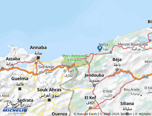 Carte MICHELIN El Kala - ViaMichelin