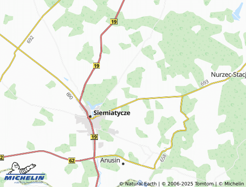 Mappa MICHELIN Baciki Średnie - ViaMichelin