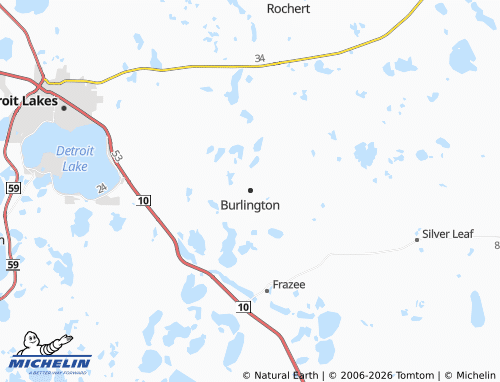 Carte MICHELIN Burlington - ViaMichelin