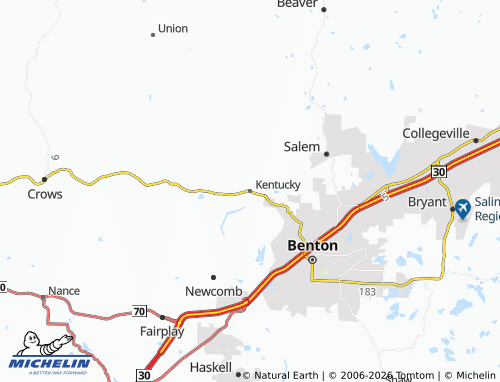 Mappa MICHELIN Kentucky - ViaMichelin