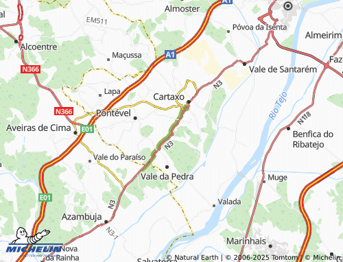 MICHELIN Alto do Gaio map - ViaMichelin