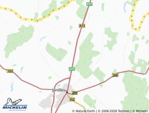 MICHELIN Satkūnai map - ViaMichelin