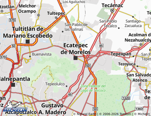 Carte MICHELIN Ecatepec de Morelos - ViaMichelin