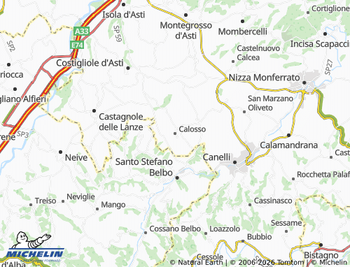 Mapa MICHELIN Calosso - ViaMichelin