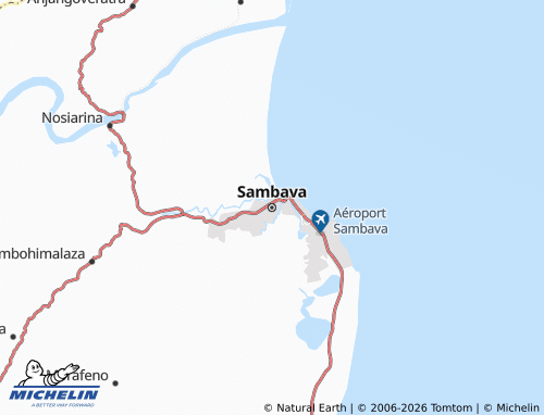 MICHELIN Sambava map - ViaMichelin