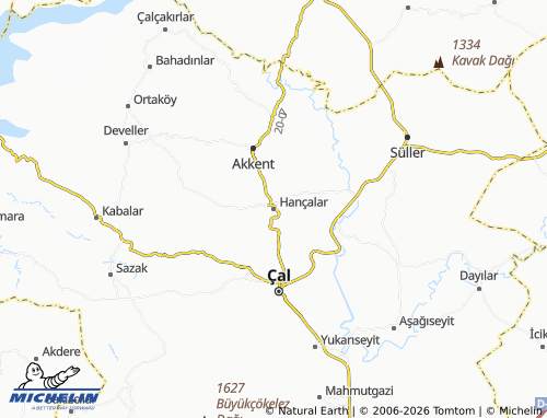 Mappa MICHELIN Hançalar - ViaMichelin