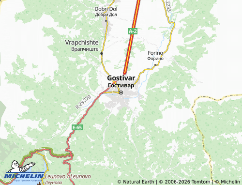 Mapa MICHELIN Gostivar - ViaMichelin