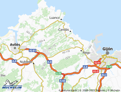 MICHELIN La Sierra map - ViaMichelin