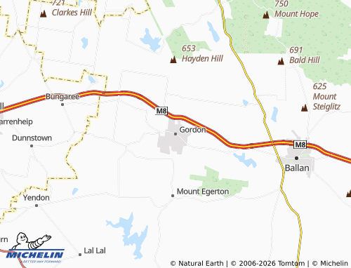 Mapa MICHELIN Gordon - ViaMichelin